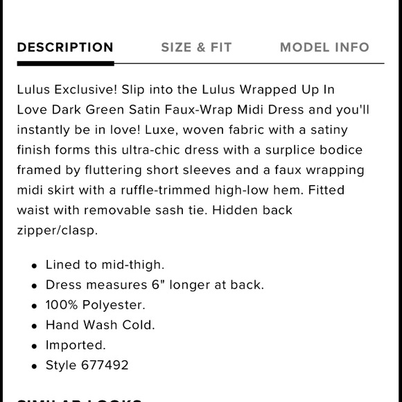 Lulus satin dress! Only worn once! - Picture 3 of 5